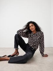 Mint Velvet Blue Geometric Print Blouse - Image 5 of 8