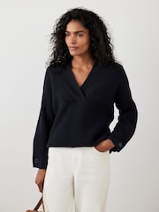 Mint Velvet Blue Cotton Blend Chunky Knit Jumper - Image 5 of 8