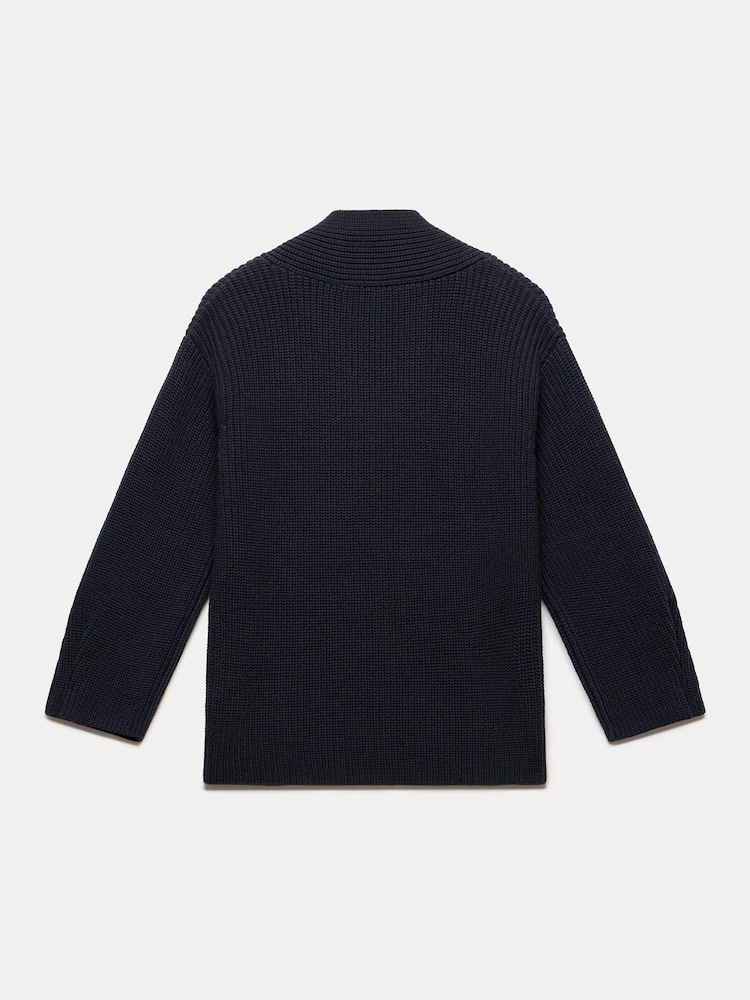Mint Velvet Blue Cotton Blend Chunky Knit Jumper - Image 8 of 8