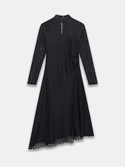 Mint Velvet Black Lace Asymmetric Midi - Image 7 of 8