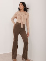 Mint Velvet Natural Cotton Blend Scarf Detail Knit Jumper - Image 4 of 8