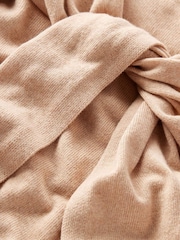 Mint Velvet Natural Cotton Blend Scarf Detail Knit Jumper - Image 8 of 8