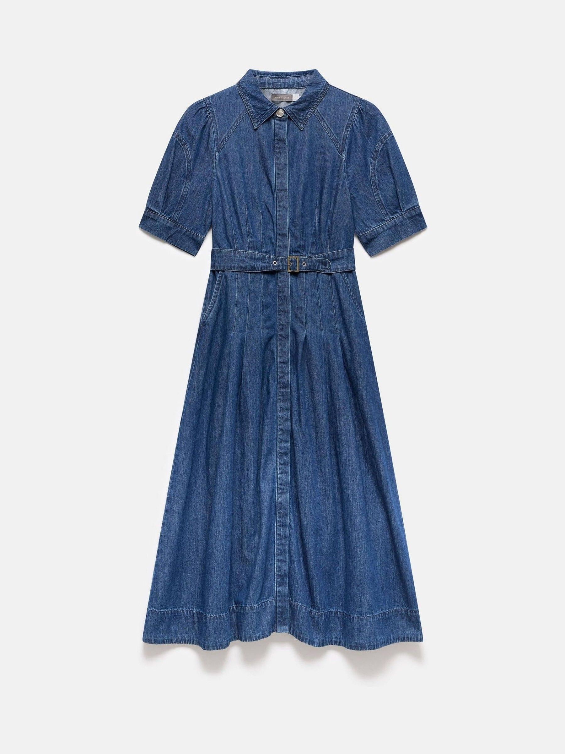 Buy Mint Velvet Blue Denim Midi Shirt Dress from Next USA