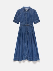 Mint Velvet Blue Denim Midi Shirt Dress - Image 7 of 8