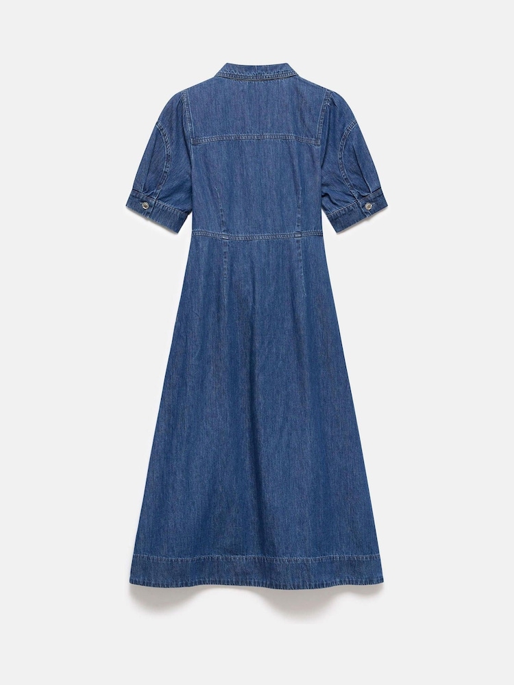 Mint Velvet Blue Denim Midi Shirt Dress - Image 8 of 8