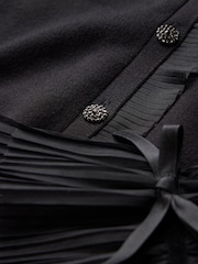 Mint Velvet Black Tulle Sleeve Cardigan - Image 8 of 8