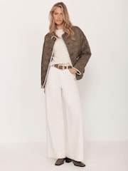 Mint Velvet Green Reversible Quilted Jacket - Image 1 of 8