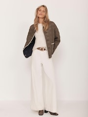 Mint Velvet Green Reversible Quilted Jacket - Image 2 of 8