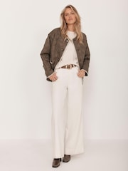 Mint Velvet Green Reversible Quilted Jacket - Image 5 of 8
