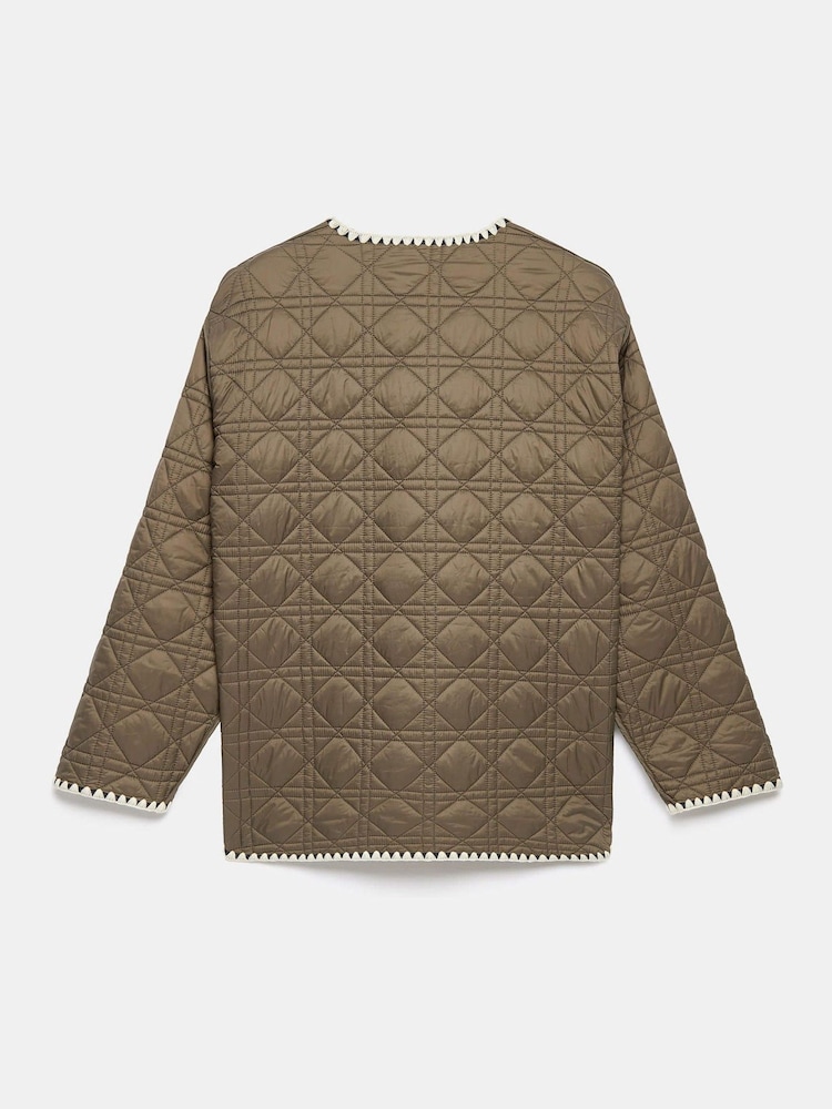 Mint Velvet Green Reversible Quilted Jacket - Image 8 of 8