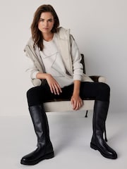 Mint Velvet Natural Quilted Longline Gilet - Image 6 of 8