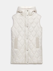 Mint Velvet Natural Quilted Longline Gilet - Image 7 of 8