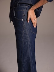 Mint Velvet Blue Barrel Leg Jeans - Image 4 of 7
