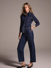 Mint Velvet Blue Barrel Leg Jeans - Image 5 of 7