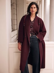 Mint Velvet Red Satin Utility Shirt - Image 3 of 8