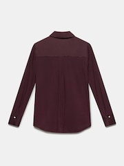 Mint Velvet Red Satin Utility Shirt - Image 8 of 8
