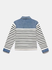Mint Velvet Blue Denim Striped Jacket - Image 7 of 7