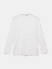 Mint Velvet White Lace Pintuck Shirt - Image 7 of 7