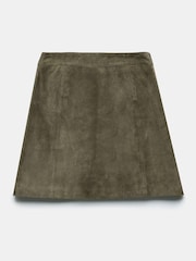 Mint Velvet Green Suede Mini Skirt - Image 8 of 8