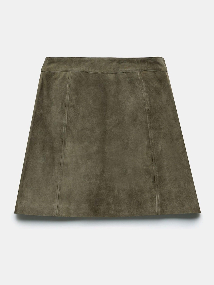Mint Velvet Green Suede Mini Skirt - Image 8 of 8