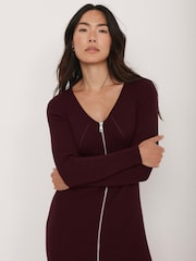 Mint Velvet Red Knit Maxi Dress - Image 5 of 8