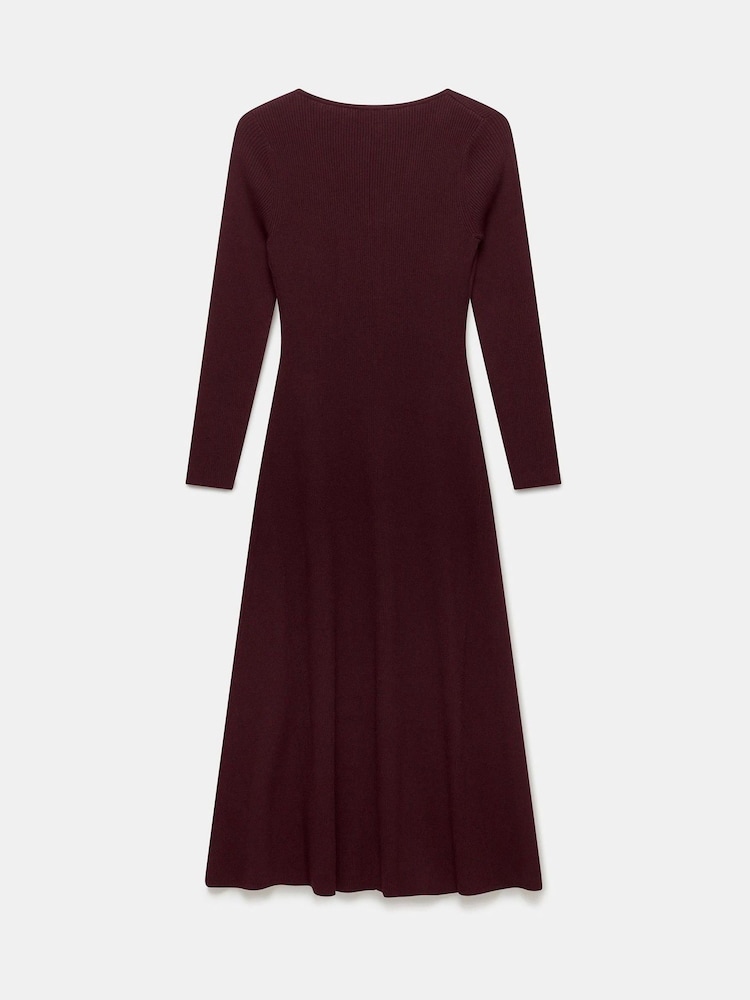 Mint Velvet Red Knit Maxi Dress - Image 8 of 8
