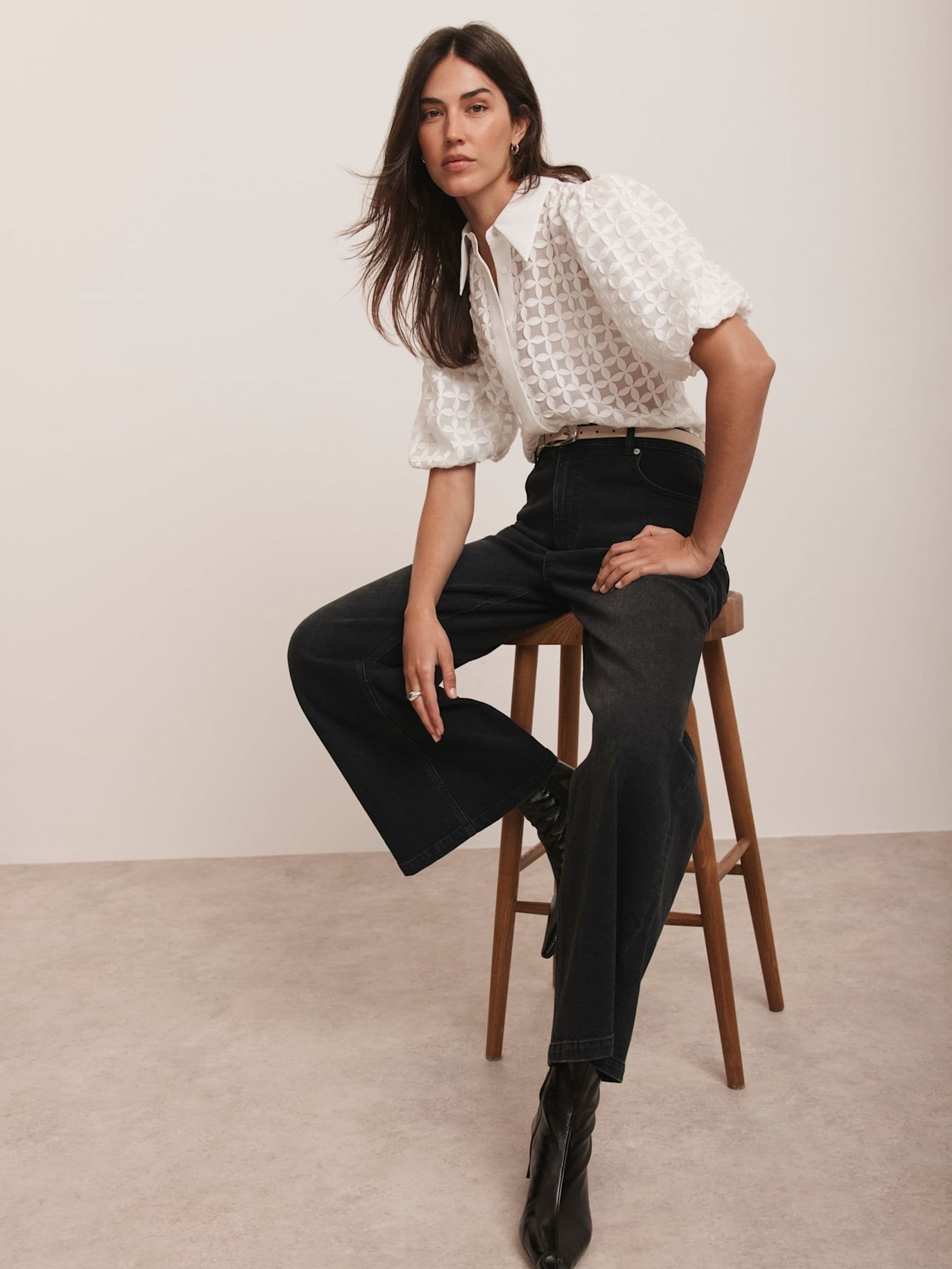 Buy Mint Velvet Natural Applique Petal Shirt from Next USA