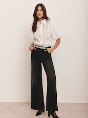Mint Velvet Natural Applique Petal Shirt - Image 3 of 7