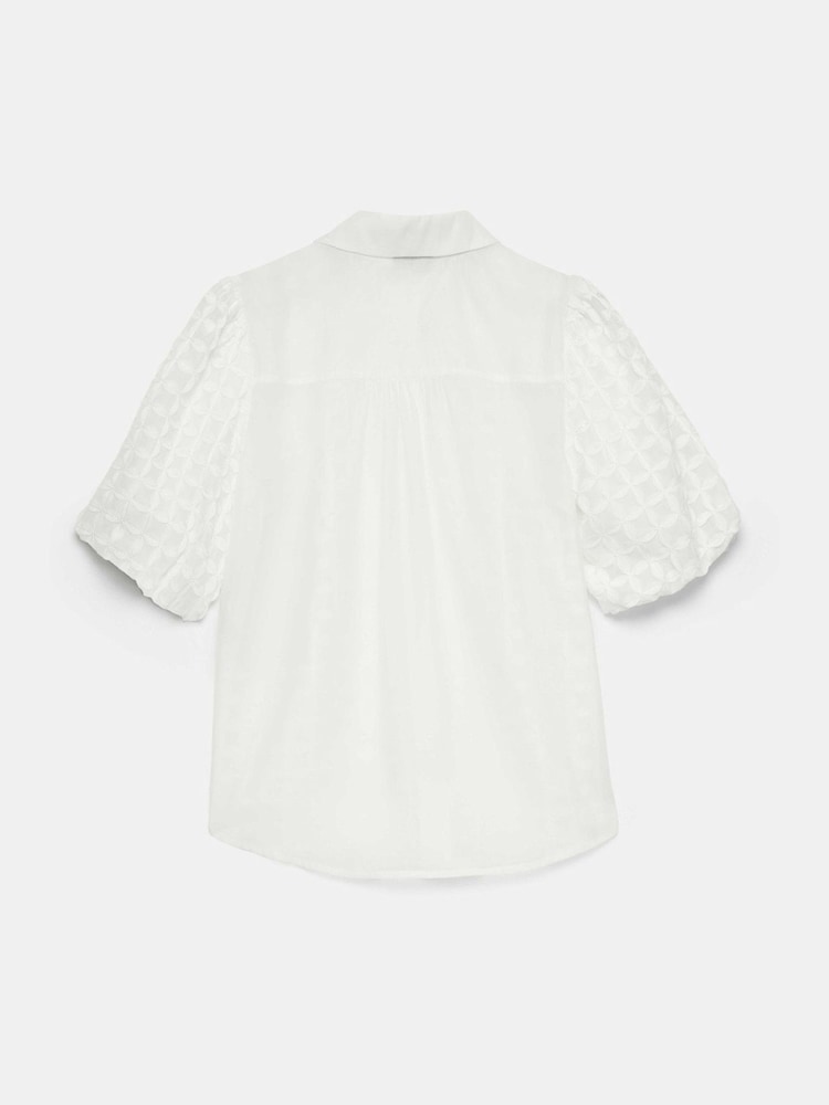 Mint Velvet Natural Applique Petal Shirt - Image 7 of 7