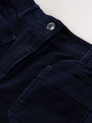 Navy Cord Wide Leg Cropped Trousers - Image 2 of 3