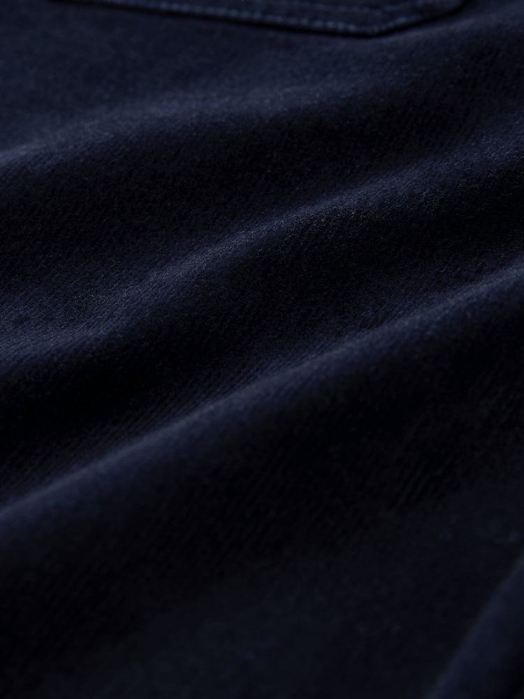 Navy Cord Wide Leg Cropped Trousers - Image 3 of 3