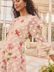 Love & Roses 3D Crew Embellished Neck Midi Dress - Bild 2 von 4