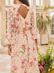 Love & Roses 3D Crew Embellished Neck Midi Dress - Bild 3 von 4