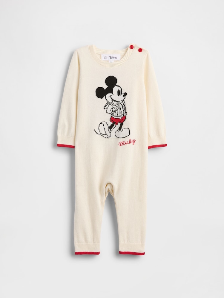 Gap White Disney Knitted One Piece (Newbron-24mths) (0-24mths) - Image 1 of 3 Gap White Disney Knitted One Piece (Newbron-24mths) (0-24mths) - Image 1 of 3