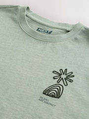 Green Relaxed Fit Graphic Print Heavy Weight T-Shirt - Image 8 of 8