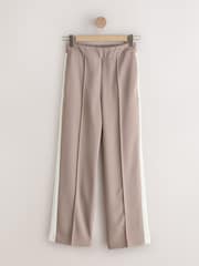 Neutral Side Stripe Wide Leg Tailored Trousers - Image 6 of 9