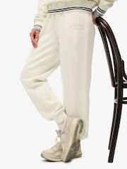 Superdry White Country Club Cuff Joggers - Image 3 of 7