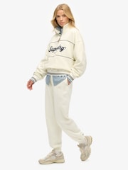 Superdry White Country Club Cuff Joggers - Image 4 of 7