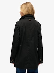 Superdry Black Wax Jacket - Image 2 of 7