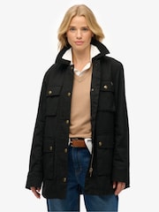 Superdry Black Wax Jacket - Image 3 of 7