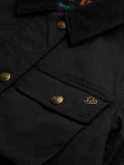 Superdry Black Wax Jacket - Image 7 of 7