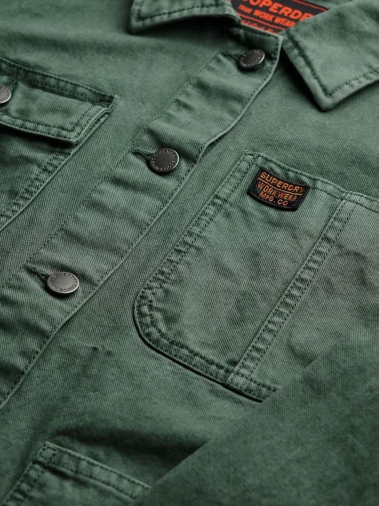 Superdry Green Chore Jacket - Image 8 of 8 Superdry Green Chore Jacket - Image 8 of 8