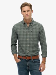 Superdry Green Premium Check Oxford Shirt - Image 1 of 7