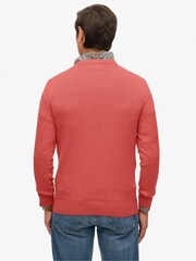 Superdry Pink Essentials Cotton Jumper - Image 2 of 6