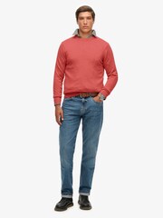 Superdry Pink Essentials Cotton Jumper - Image 3 of 6