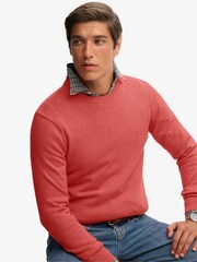 Superdry Pink Essentials Cotton Jumper - Image 4 of 6