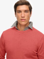Superdry Pink Essentials Cotton Jumper - Image 5 of 6