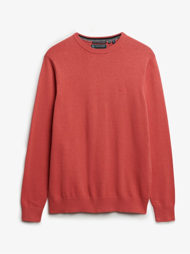 Superdry Pink Essentials Cotton Jumper - Image 6 of 6