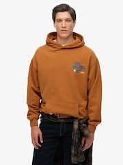 Superdry Brown Tap Room Oversized Hoodie - Image 1 of 4