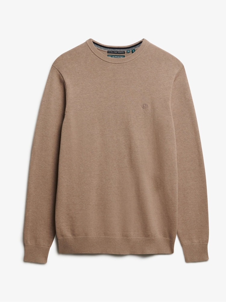 Superdry Nude Essentials Cotton Jumper - Image 6 of 6 Superdry Nude Essentials Cotton Jumper - Image 6 of 6